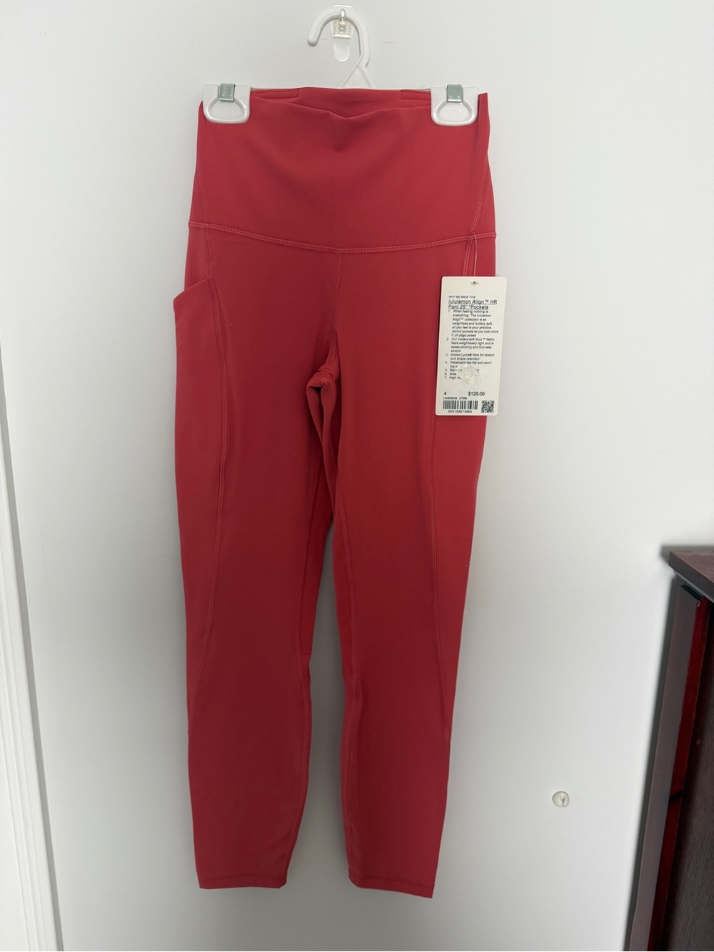 NWT Lululemon Align HR Pant 25" *Pockets Desert Red Size 4